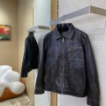 「#9619」Prada jacket; Genuine leather; Customized