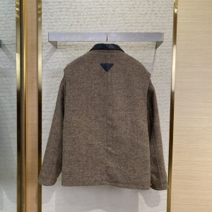 「#9620」Prada jacket; Genuine leather; Customized