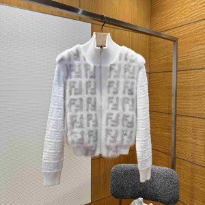 「#12348」Fendi jacket; Genuine leather; Customized