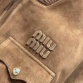 「#1846」MIU MIU jacket;Suede jacket