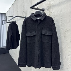 「#3214」YSL jacket; sweater; fleece-lined jacket